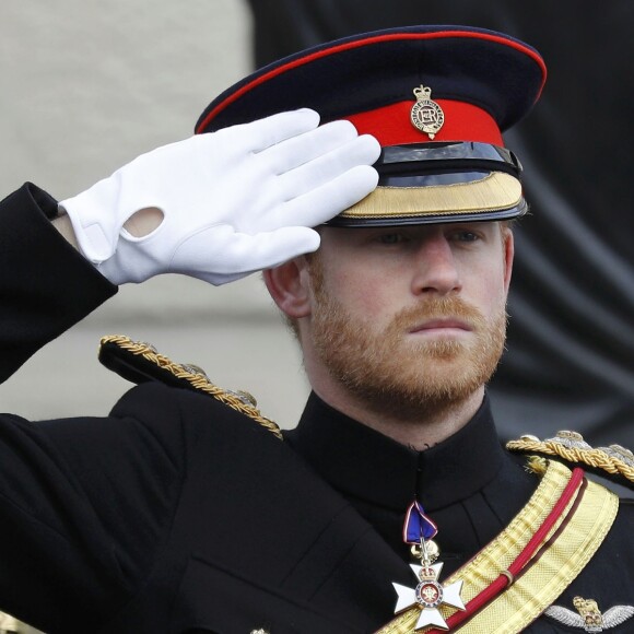 Le prince Harry préside la commémoration de l'Armistice au National memorial Arboretum à Stafford, Royaume Uni, le 11 novembre 2016.