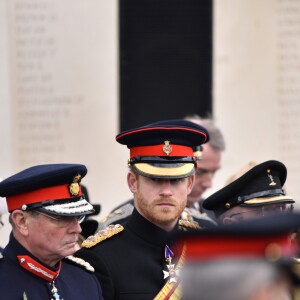 Le prince Harry préside la commémoration de l'Armistice au National memorial Arboretum à Stafford, Royaume Uni, le 11 novembre 2016.