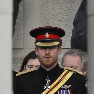 Le prince Harry préside la commémoration de l'Armistice au National memorial Arboretum à Stafford, Royaume Uni, le 11 novembre 2016.