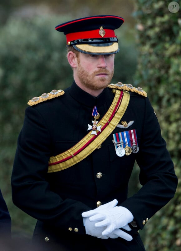Le prince Harry préside la commémoration de l'Armistice au National memorial Arboretum à Stafford, Royaume Uni, le 11 novembre 2016.
