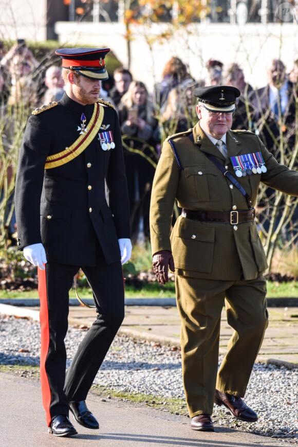 Le prince Harry préside la commémoration de l'Armistice au National memorial Arboretum à Stafford, Royaume Uni, le 11 novembre 2016.