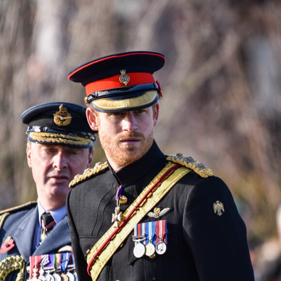 Le prince Harry préside la commémoration de l'Armistice au National memorial Arboretum à Stafford, Royaume Uni, le 11 novembre 2016.