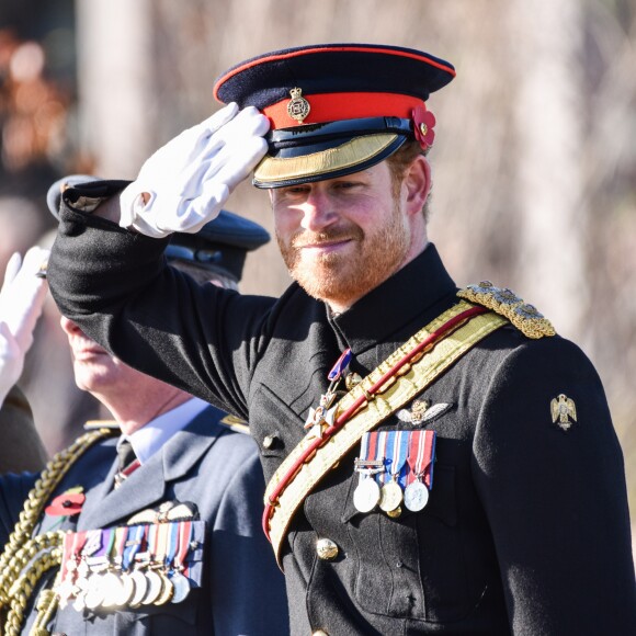 Le prince Harry préside la commémoration de l'Armistice au National memorial Arboretum à Stafford, Royaume Uni, le 11 novembre 2016.
