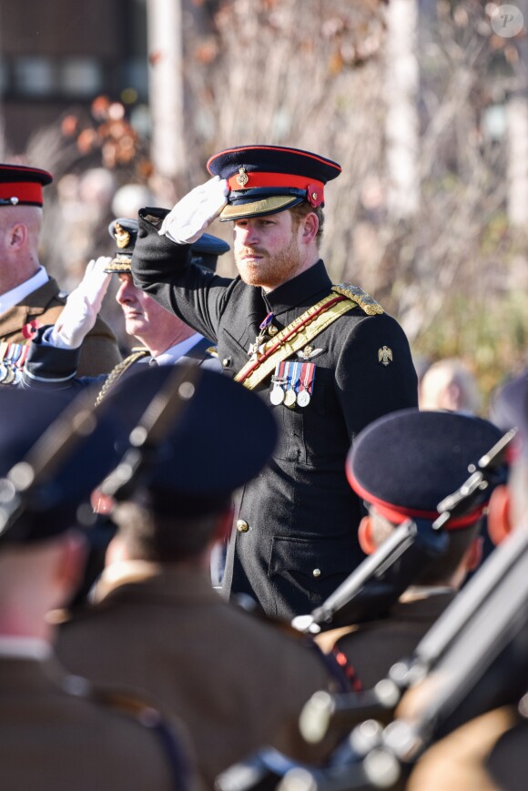Le prince Harry préside la commémoration de l'Armistice au National memorial Arboretum à Stafford, Royaume Uni, le 11 novembre 2016.