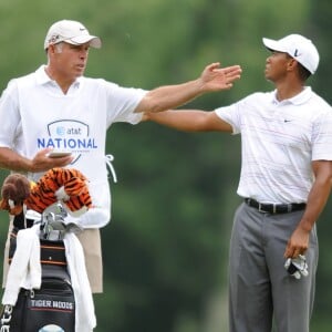 Tiger Woods et Steve Williams à Bethesda, dans le Maryland, le 4 juillet 2009