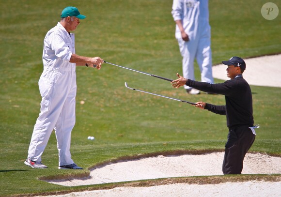 Tiger Woods et Steve Williams à Augusta, en Géorgie, le 5 avril 2011
