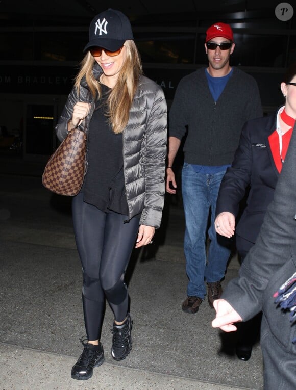 Sofia Vergara et son fiancé Nick Loeb arrivent à Los Angeles, le 26 février 2014.