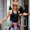 Exclusif - Taylor Swift, avec sa nouvelle de coupe de cheveux, sort de sa séance de gym à New York, le 6 septembre 2016.