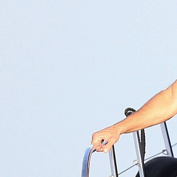 Ricky Martin en vacances sur un yacht à Ibiza en Espagne le 5 septembre 2016.