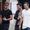 Exclusif - Ricky Martin et son compagnon Jwan Yosef sortent déjeuner au Costes à Paris le 25 juin 2016.