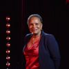 Conférence de Christiane Taubira - 18ème édition du festival de musique Solidays sous le thème du "Summer of Love" organisé par l'association Solidarite Sida à l'hippodrome de Longchamp à Paris le 25 juin 2016. © Lionel Urman / Bestimage