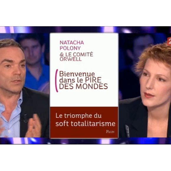 Natacha Polony et Yann Moix s'accrochent dans On n'est pas couché sur France 2 le 19 novembre 2016.