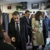 Nicolas Sarkozy et sa femme Carla votent pour les primaires de la droite et du centre dans une école du 16e arrondissement de Paris le 20 novembre 2016. © Pool / Hamilton / Bestimage