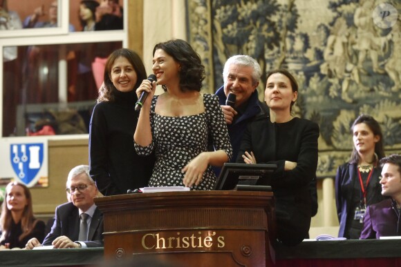 Valérie Bonneton, Kathia Buniatishvili, Claude Lelouch et Virginie Ledoyen - 156ème vente aux enchères des vins des Hospices de Beaune à Beaune le 20 novembre 2016 © Giancarlo Gorassini
