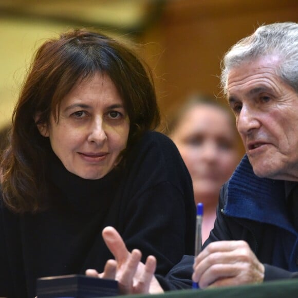 Valérie Bonneton et Claude Lelouch - 156ème vente aux enchères des vins des Hospices de Beaune à Beaune le 20 novembre 2016.