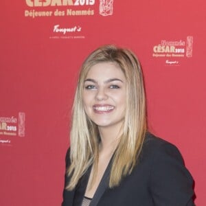 Louane Emera, nommée dans la catégorie Meilleur Espoir Féminin dans le film "La Famille Bélier" - Déjeuner des nommés aux César 2015 au Fouquet's à Paris, le 7 février 2015.