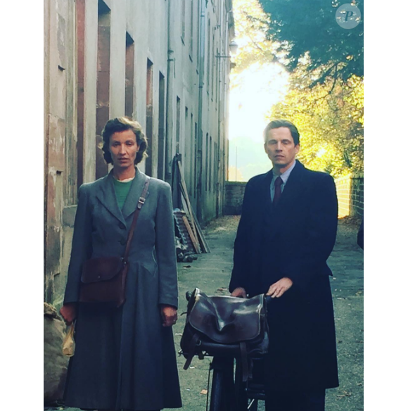 Aklexandra Lamy et Pierre Deladonchamps sur le tournage de "Nos patriotes" - Photo Instagram publiée en novembre 2016.