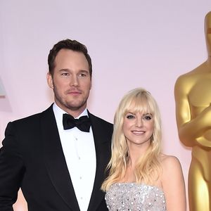 Chris Pratt et sa femme Anna Faris - People à la 87e cérémonie des Oscars à Hollywood le 22 février 2015
