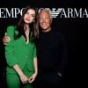 Sonia Ben Ammar et Giorgio Armani - Défilé de mode "Emporio Armani", collection prêt-à-porter printemps-été 2017 à Paris, le 3 octobre 2016.