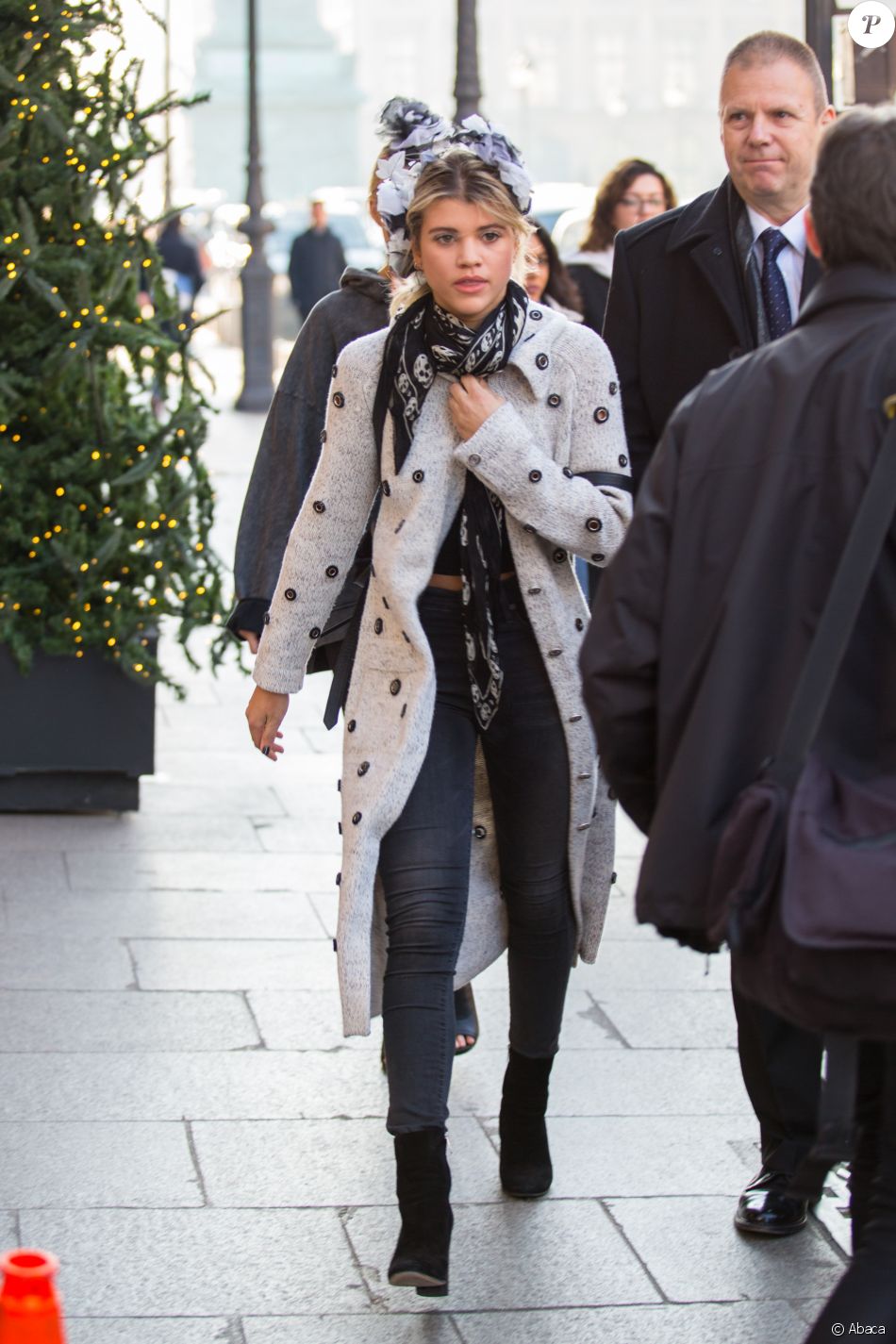 Sofia Richie leaving the Ritz hotel after Chanel fashion show in Paris, France on December 6, 2016. Photo by Nasser Berzane/ABACAPRESS.COM06/12/2016 - Paris