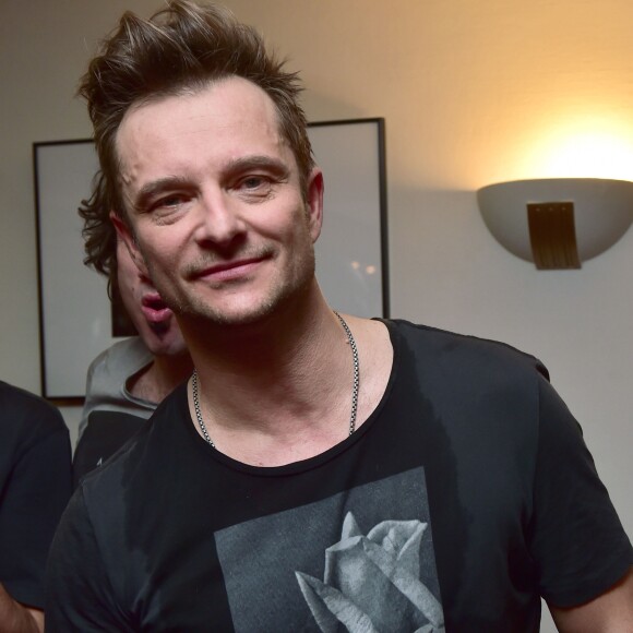 David Hallyday et son groupe "Mission Control" en showcase au Théâtre "Le Comedia" à Paris, le 12 janvier 2015.