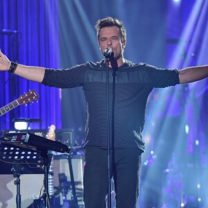 David Hallyday- Enregistrement de l'émission "Tout Le Monde Chante Contre Le Cancer" au Casino De Paris, qui sera diffusée le 26 décembre sur W9 Le 15 décembre 2014.