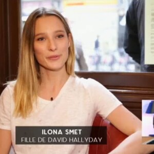 Ilona Smet évoquant son père David Hallyday dans l'émission "C à vous", diffusée le 25 novembre 2016