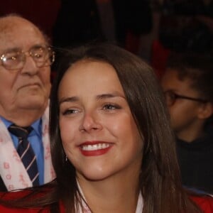 Pauline Ducruet, la fille de la Princesse Stéphanie de Monaco, participe à la 5ème édition du Festival New Generation sous le chapiteau de Fontvieille à Monaco, le 30 janvier 2016 pour la première représentation du spectacle. Pauline Ducruet préside ce festival en collaboration avec sa mère, la Princesse Stéphanie de Monaco.