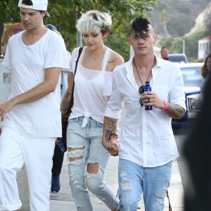 Paris Jackson et son petit ami arrivent à une fête privée au restaurant Nobu à Los Angeles, le 4 juillet 2016