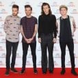 Liam Payne, Louis Tomlinson, Harry Styles et Niall Horan (du groupe One Direction) à la Soirée des BBC Music Awards 2015 à Birmingham. Le 10 décembre 2015