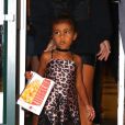 Kim Kardashian, son mari Kanye West et leur fille North à la sortie du cinéma AMC Movie Theater à New York, le 29 août 2016. - Please hide children's face prior to the publication - © CPA/Bestimage29/08/2016 - New York