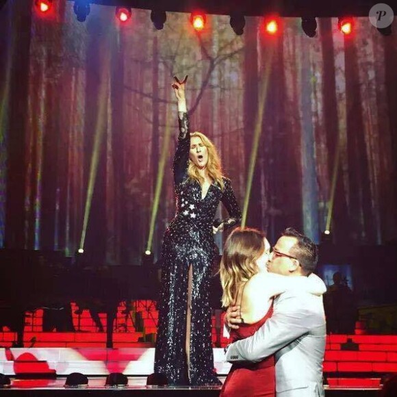 Céline Dion et le couple d'amoureux à son spectacle du 26 novembre 2016 à Las Vegas