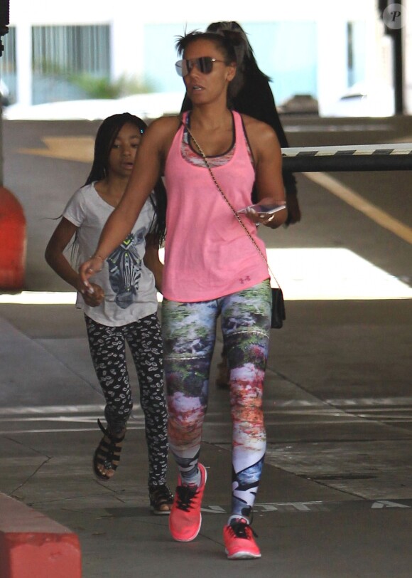 Exclusif - Melanie Brown (Mel B) emmène ses filles Phoenix Gulzar, Angel Murphy et Madison Belafonte chez le docteur à Beverly Hills, le 4 octobre 2016