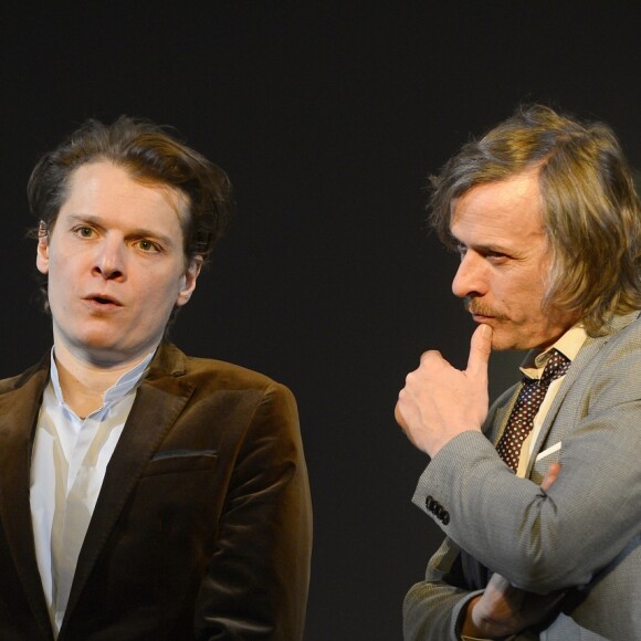Bénabar et Pascal Demolon - Filage de la pièce "Je vous écoute" au théâtre Tristan Bernard à Paris le 19 janvier 2016. © Coadic Guirec/Bestimage
