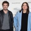 En couple depuis 2007 : Marion Cotillard et Guillaume Canet à l'avant-première du documentaire "Before the flood" au théâtre du Chatelet à Paris le 17 octobre 2016