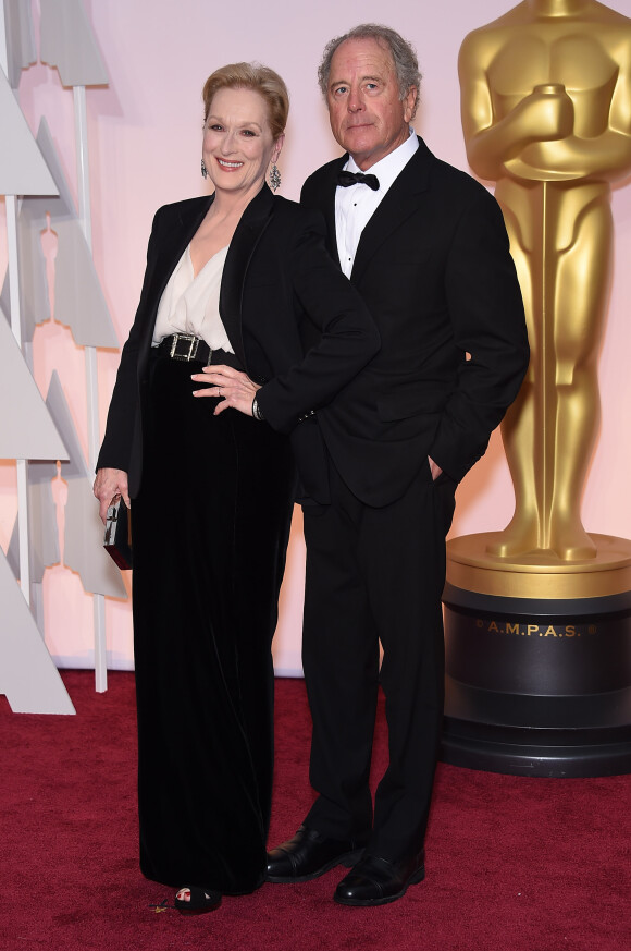 Mariés depuis 1978 : Meryl Streep et son mari Don Gummer - People à la 87ème cérémonie des Oscars à Hollywood le 22 février 2015 
