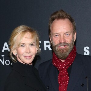 Mariés depuis 1992 : Sting et sa femme Trudie Styler - Première de "Zoolander 2" à New York le 9 février 2016. 