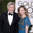  En couple depuis 2002 (mariés depuis 2010) : Harrison Ford et sa femme Calista Flockhart - La 73ème cérémonie annuelle des Golden Globe Awards à Beverly Hills, le 10 janvier 2016.  