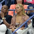  En couple depuis 2002 (mariés depuis 2008) : Beyoncé et son mari Jay Z pendant l'US Open 2016 à New York le 1er Septembre 2016.  