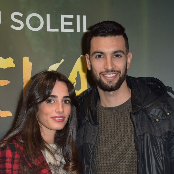 Semi-exclusif - Javier Pastore et sa compagne Chiara Picone - Première du spectacle du Cirque Du Soleil "VareKai" à L'AccordArena de Paris, France, le 7 décembre 2016.