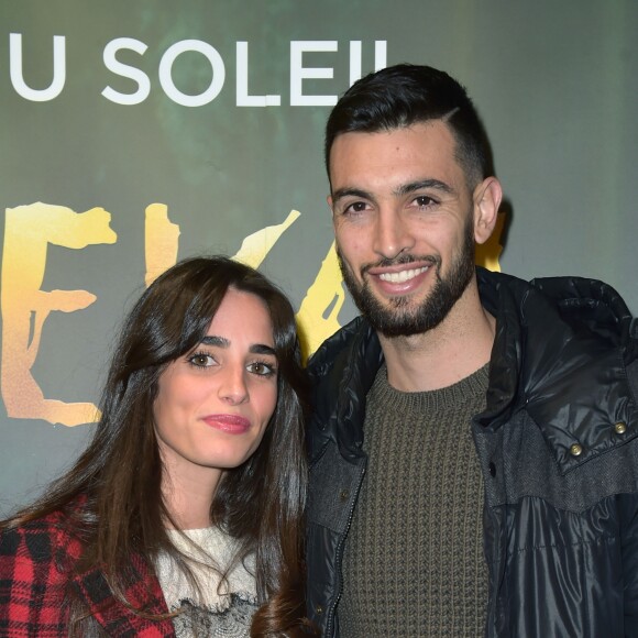 Semi-exclusif - Javier Pastore et sa compagne Chiara Picone - Première du spectacle du Cirque Du Soleil "VareKai" à L'AccordArena de Paris, France, le 7 décembre 2016.
