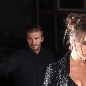 David et Victoria Beckham - Arrivées des people à la soirée de la boutique "Victoria Beckham" à Londres le 22 septembre 2015.