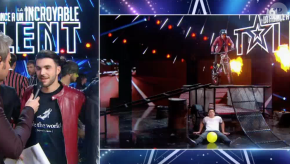 Kenny Thomas donne des nouvelles après sa chute. Emission "La France a un incroyable talent, ça continue", le 13 décembre 2016 sur M6.