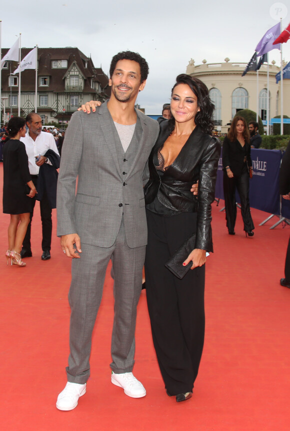 Tomer Sisley et sa compagne Sandra Zeitoun lors de la projection du film 'War dogs'’ lors de la cérémonie de clôture du 42ème Festival du cinéma Américain de Deauville, à Deauville, France, le 10 septembre 2016.