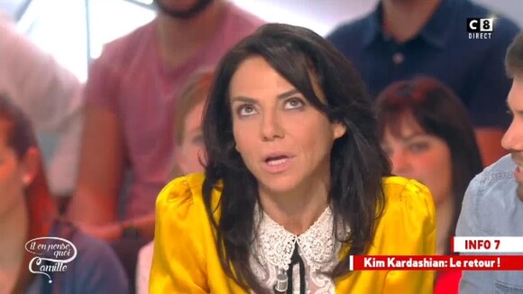 Sandra Zeitoun sur le plateau de l'émission "Il en pense quoi Camille ?" diffusée sur C8 le 13 décembre 2016