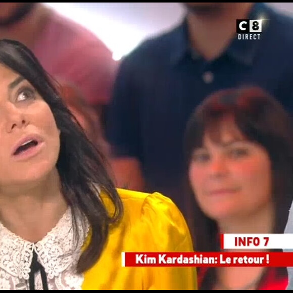 Sandra Zeitoun sur le plateau de l'émission "Il en pense quoi Camille ?" diffusée sur C8 le 13 décembre 2016