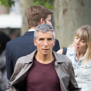 Exclusif - Nagui et sa femme Mélanie Page - Arrivée des people au concert de Mika à l'AccorHotels Arena à Paris, le 27 mai 2016.