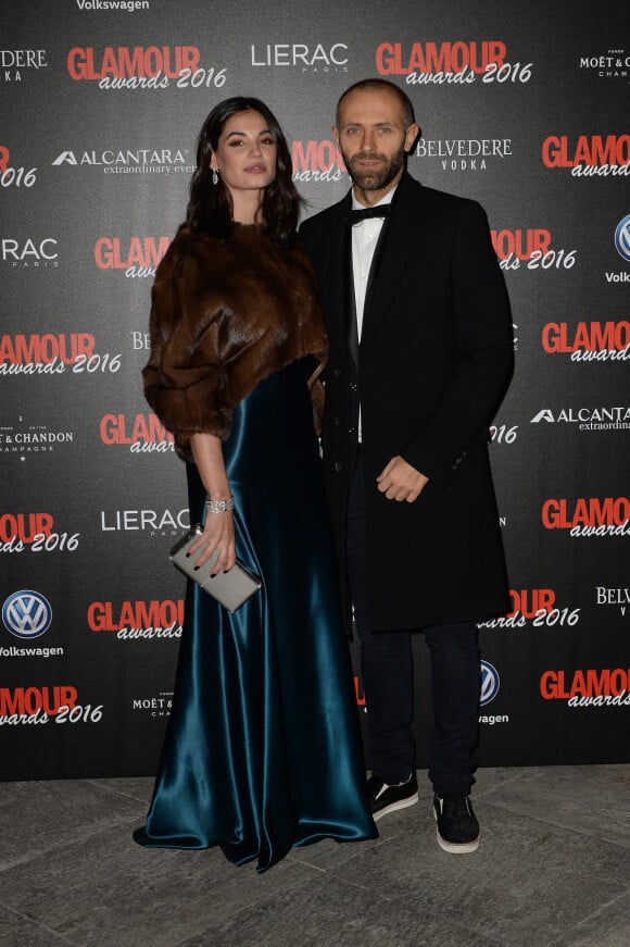 Francesca Chillemi et son compagnon Stefano Rosso assistent Glamour Awards 2016 du magazine Glamour Italia à Milan, le 14 décembre 2016.