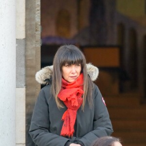 Exclusif - Obsèques de Jean-Claude Deret, le père de Zabou Breitman au cimetière du Père Lachaise à paris le 17 décembre 2016.