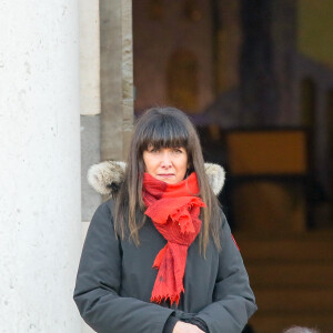 Exclusif - Obsèques de Jean-Claude Deret, le père de Zabou Breitman au cimetière du Père Lachaise à paris le 17 décembre 2016.